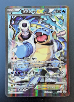 NM/LP - Pokemon TCG Blastoise EX XY122 Full Art Holo Black Star Promo Card - Image 1