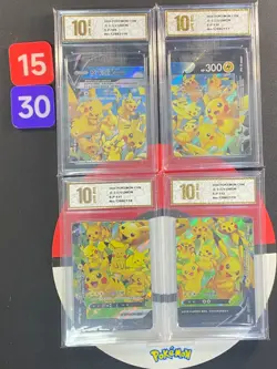 Pokemon TCG Chinese Pikachu V UNION S-P 109-112 4sheets Promo card Grade10 15302 - Image 1