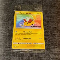 Pokemon Ash's Pikachu SM108 Promo Card Promo 2017 ORIGINAL SEAL - Image 1