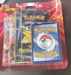 Konami Pokemon TCG Lightning Set 4 Booster Packs with 1 Bonus Card - Image 1