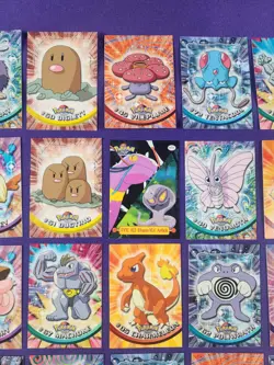 1999 Pokemon Topps Tv Cards Large Offering With Some Holos - Image 3