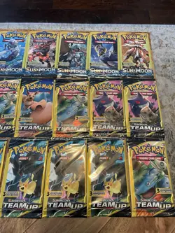 25 Pokemon Sun And Moon 3 Card Booster Packs + 25 Coins - Image 4