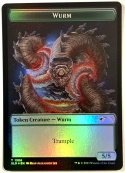 MTG Wurm Token *FOIL* Secret Lair Drop 1306 NM - Image 1
