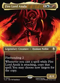 Fire Lord Azula * Borderless FOIL * - TLA Avatar: The Last Airbender - NM/MINT - Image 1