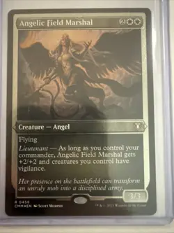 MTG Angelic Field Marshal *FOIL ETCHED* Commander Masters 0456 NM - Image 1