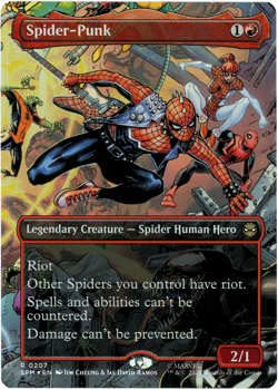 Spider-Punk (Borderless Foil) - 0207 - Marvel's Spider-Man MTG - NM/M - Image 1