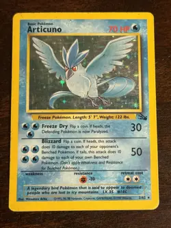 Wizards Pokemon TCG Fossil Articuno 2/62 Holo Rare 70 HP Unlimited 1999 - Image 1