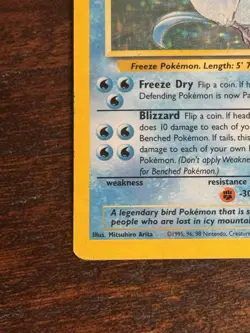 Wizards Pokemon TCG Fossil Articuno 2/62 Holo Rare 70 HP Unlimited 1999 - Image 5