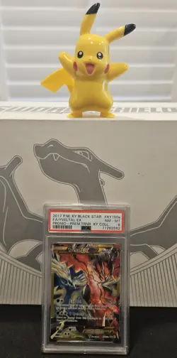 2017 POKEMON XY FULL ART YVELTAL EX BLACK STAR PROMO PREM TRAINER PSA 8 NM-MT - Image 3