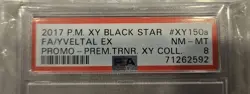 2017 POKEMON XY FULL ART YVELTAL EX BLACK STAR PROMO PREM TRAINER PSA 8 NM-MT - Image 4