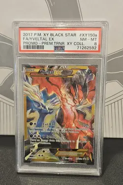 2017 POKEMON XY FULL ART YVELTAL EX BLACK STAR PROMO PREM TRAINER PSA 8 NM-MT - Image 5