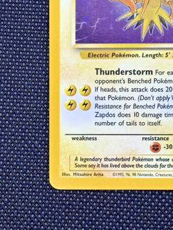 Pokemon Zapdos 15/62 Fossil Holo WOTC 1999 Vintage Strong Eye Appeal - Image 4