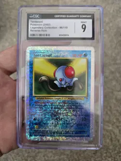 CGC 9 Tentacool Reverse Holo 96/110 Legendary Collection Pokemon 2002 - Image 3