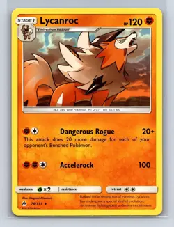 LYCANROC 76/131 R FORBIDDEN LIGHT POKEMON NM - Image 1
