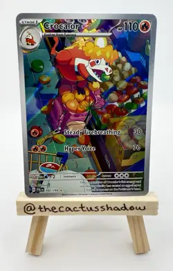 Pokemon Paldea Evolved Holo Crocalor Illustration Art Rare 202/193 - LP - Image 1