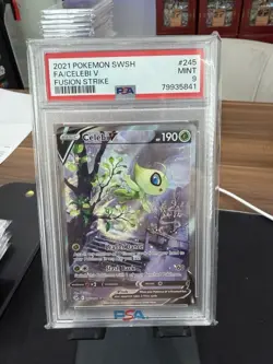 Celebi V 245/264 PSA 9 MINT SWSH Fusion Strike Alternate Art Pokemon TCG - Image 1