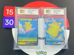 Pokemon Chinese Surfing Pikachu V CSDC-021 Surfing Pikachu VMAX CSDC-022 Grade10 - Image 1