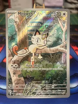 Pokemon TCG Meowth 106/094 Illustration Rare - Phantasmal Flames - Mint NM - Image 1