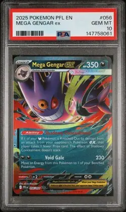 MEGA GENGAR ex 056/094 Pokemon Phantasmal Flames PSA 10 GEM - QTY - Image 1
