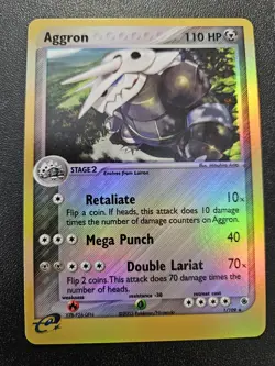 Pokemon EX Ruby Sapphire Aggron Reverse Holo Rare 1/109 NEAR MINT - Image 1