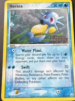Pokemon TCG Horsea 58/109 Team Rocket Returns Holo Common - Image 1