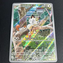 Meowth 106/094 Illustration Rare ME02: Phantasmal Flames Pokemon TCG NM - Image 1