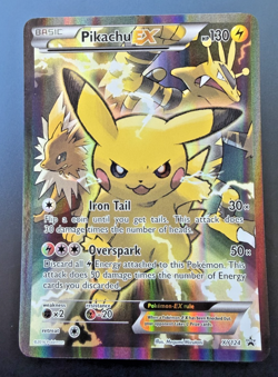 NM/LP - Pikachu EX XY124 Full Art Black Star Promo Pokemon TCG Holo Rare - Image 1