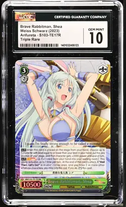 Weiss Schwarz GRADED 2023 Brave Rabbitman Shea S103 RRR 10 CGC - Image 1