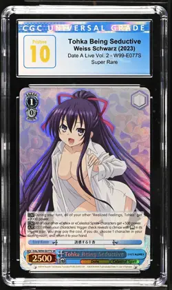 Weiss Schwarz GRADED Tohka Being Seductive W99-E077S SR PRISTINE 10 CGC - Image 1