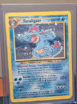 Pokemon TCG Feraligatr Neo Genesis 5/111 Holo Unlimited Rare *swirl* HP - Image 1