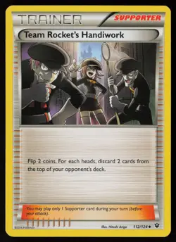 Team Rocket's Handiwork 112/124 Pokemon Fates Collide Uncommon Lightly Played - Image 1