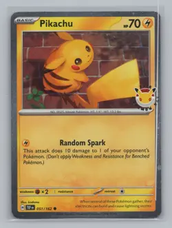 Pikachu Cosmo Holo 051/162 Pokemon Day 2026 Promo NM Holo Card Rare TCG - Image 1