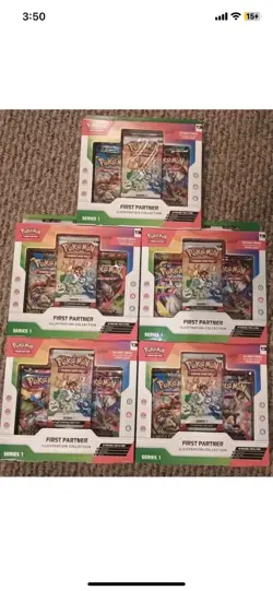 Lot Of 5 ✅ Pokemon TCG First Partner Illustration Collection Series 1 New Sealed - Image 1