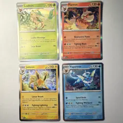 Pokemon SV Black Star Promo Leafeon Flareon Jolteon Vaporeon Holo 4 Cards Lot - Image 1