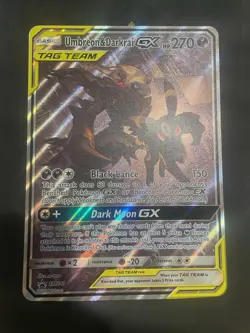 **JUMBO** Umbreon&Darkrai GX Tag Team Pokemon Promo #SM241 Sun And Moon LP - Image 2