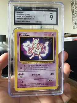Mewtwo - 3 CGC 9 Vintage WotC WB First Movie Promo Pokemon - MINT - Image 2