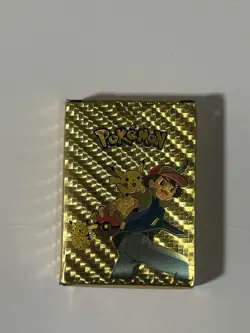 Pokemon Gold Metal Card Collectible Gift/Display - Image 1