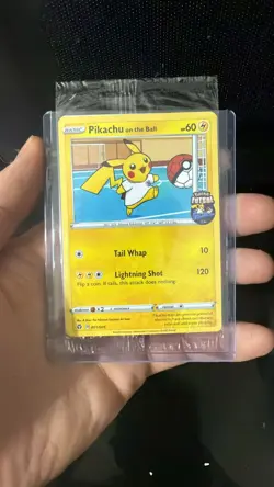 Pikachu On The Ball Pokemon 2020 Futsal Promo UK Exclusive Sealed 001/005 - Image 1