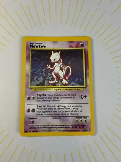 Pokemon TCG Base Set Mewtwo Holo Card 10/102 Unlimited Rare LP/NM Vintage ✨ - Image 4