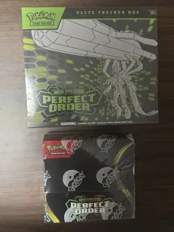 Pokemon TCG Perfect Order ETB Elite Trainer Box And Booster Box Sealed Lot - Image 1