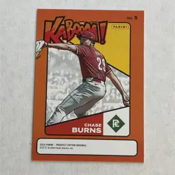 2024 Panini Prospect Edition - Kaboom! Chase Burns #5 (RC) - Image 3