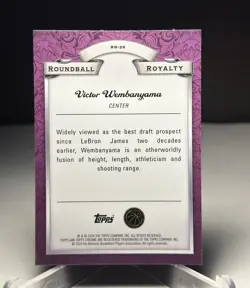 2023-24 TOPPS CHROME ROYALTY VICTOR WEMBANYAMA SPURS RC #RR-26 - Image 2