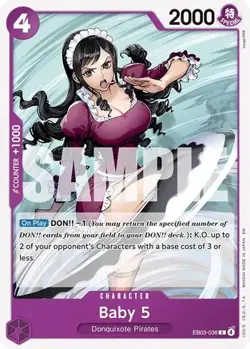 EB03-036 Playset 4 x Baby 5 English C One Piece TCG Card Game - Image 2