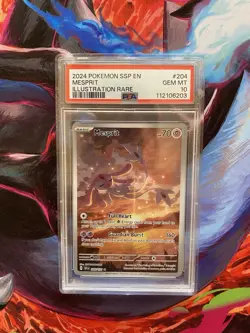 Mesprit 204/191 Sv08: Surging Sparks Illustration Rare Holo 70 HP PSA 10 - Image 1