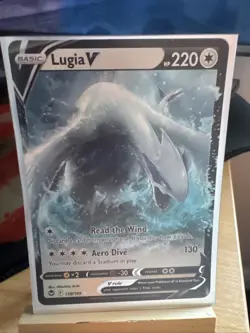 Pokemon Lugia v TCG Card 138/195 - Image 2