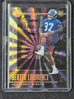 2019 Panini Illusions Dexter Lawrence Michael Strahan 5/7 #88 BENGALS GIANTS - Image 1