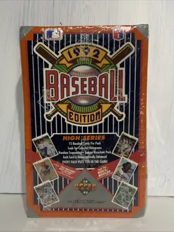 1992 Upper Deck Baseball Heros High Series Box Factory Sealed - Image 1