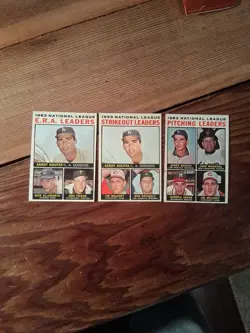 1963 Topps Pitching NL League Leaders With Sandy Koufax Leading The Way.... - Image 1