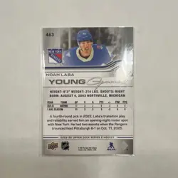 2025-26 Upper Deck Series 2 - Young Guns Noah Laba #463 New York Rangers (RC) - Image 2