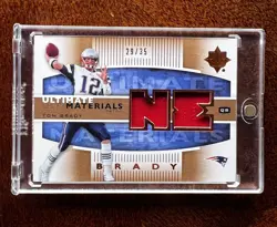 2007 UPPER DECK ULTIMATE COLLECTION ULTIMATE MATERIAL PATCH TOM BRADY /35 - Image 1